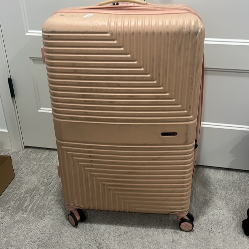 Pink suit case